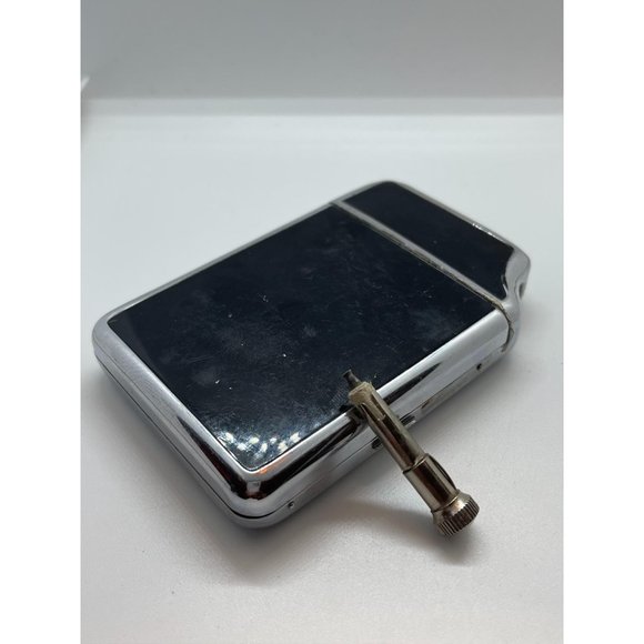 Vintage Deco Silver Tone & Enamel 2-in-1 Cigarette - Picture 6 of 8